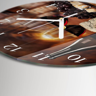 Glas wanduhr Wein