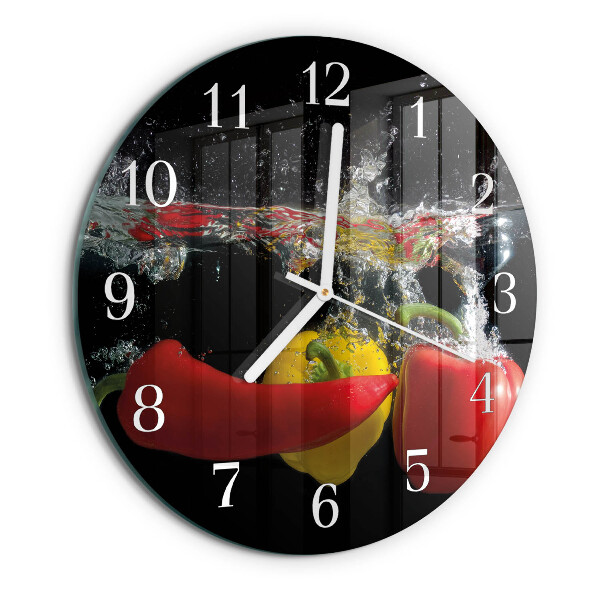 Glas wanduhr Pfeffer