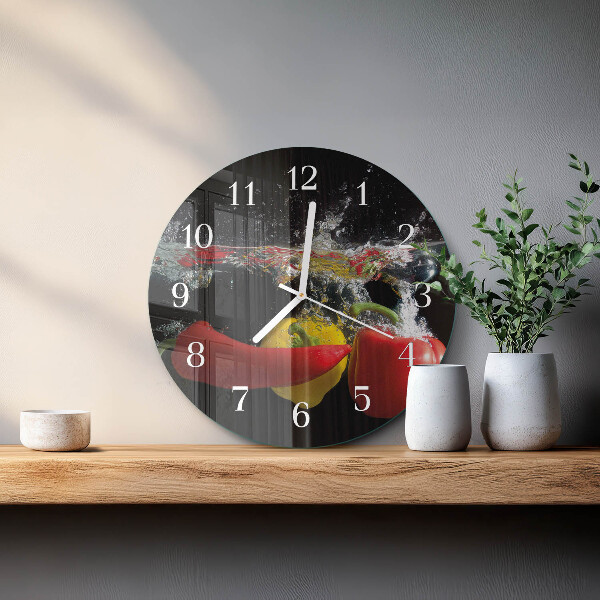 Glas wanduhr Pfeffer