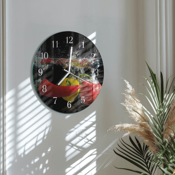 Glas wanduhr Pfeffer