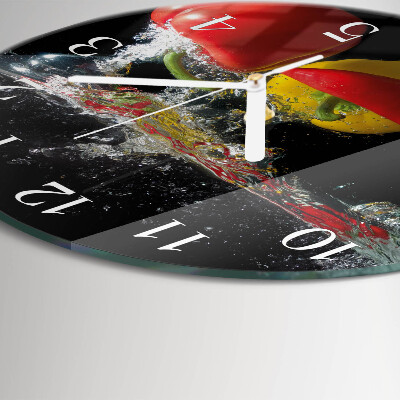 Glas wanduhr Pfeffer