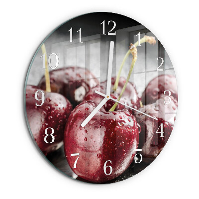 Glas wanduhr Kirsche