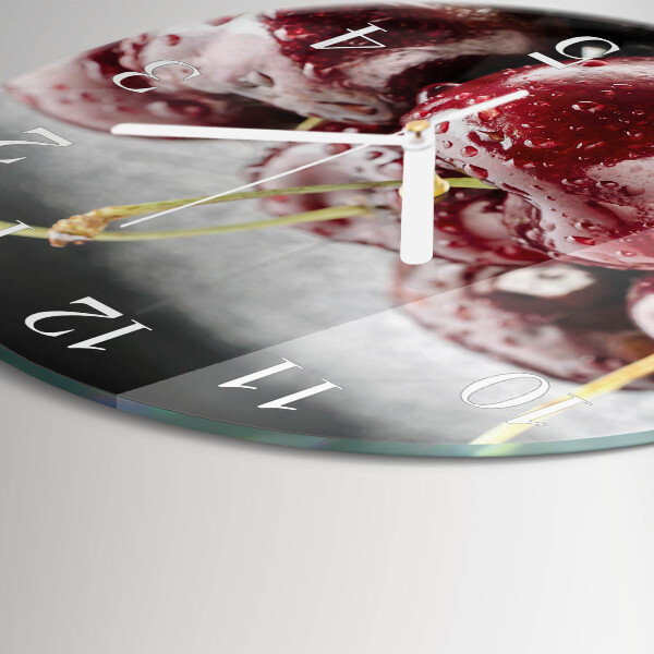 Glas wanduhr Kirsche