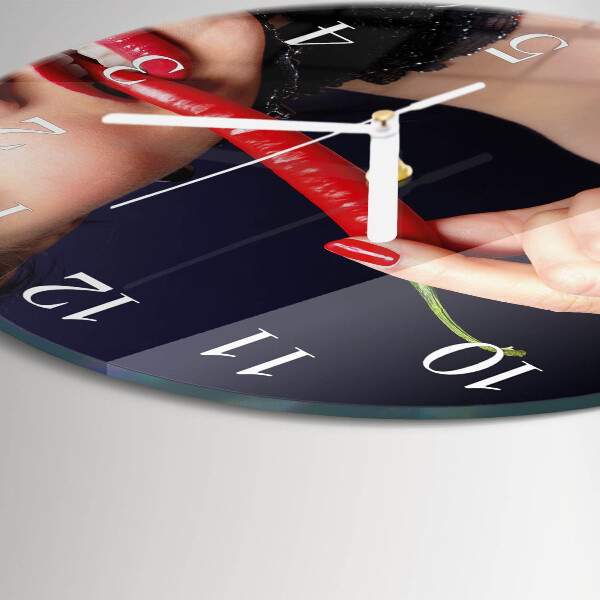 Glas wanduhr Chili-Pfeffer