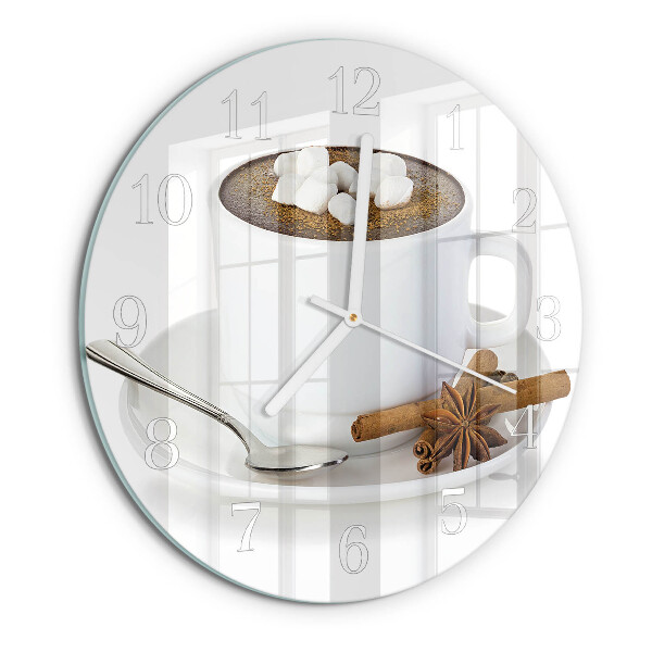 Glas wanduhr Schokolade