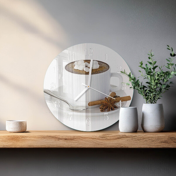 Glas wanduhr Schokolade