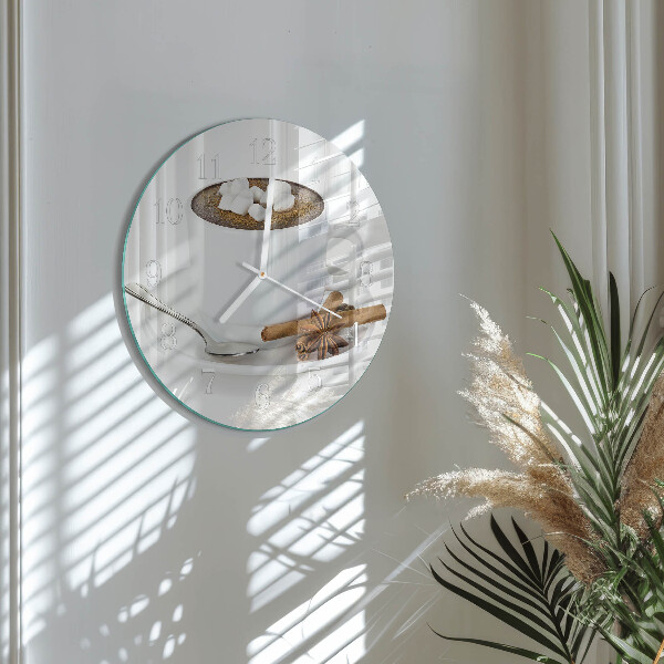 Glas wanduhr Schokolade