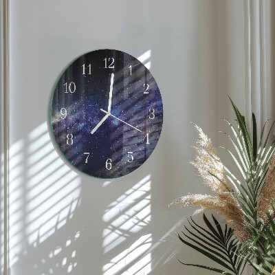 Glas wanduhr Galaxis