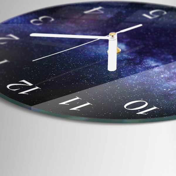 Glas wanduhr Galaxis