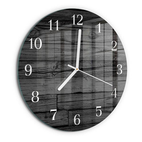 Glas wanduhr Holz