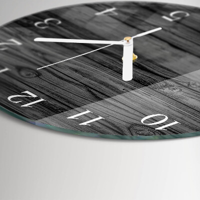 Glas wanduhr Holz