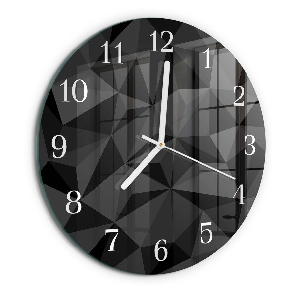 Glas wanduhr 3D-Muster