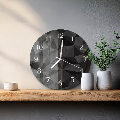 Glas wanduhr 3D-Muster