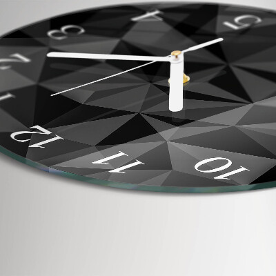 Glas wanduhr 3D-Muster