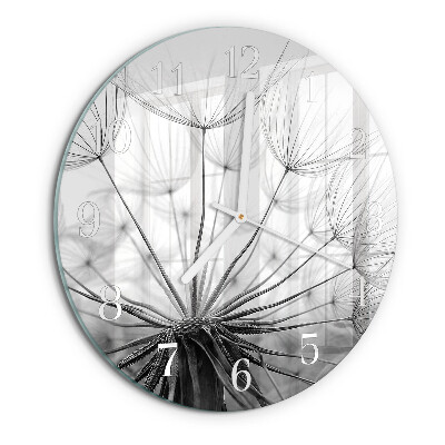 Glas wanduhr Löwenzahn
