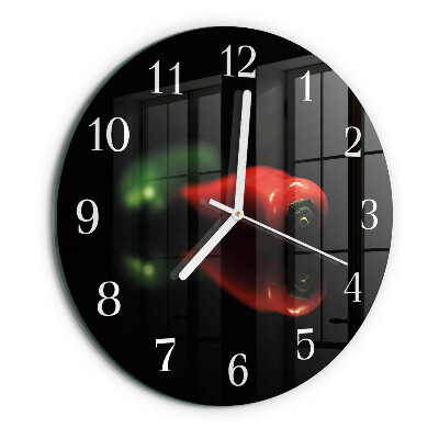 Glas wanduhr Pfeffer