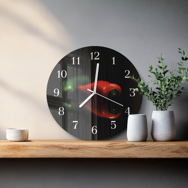 Glas wanduhr Pfeffer
