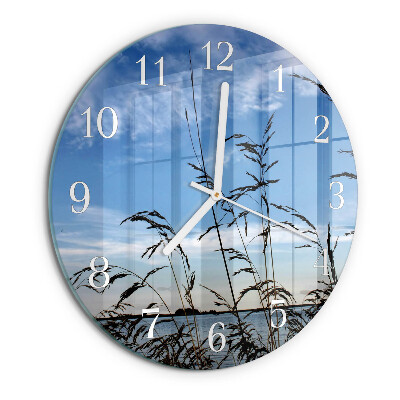 Glas wanduhr Gras