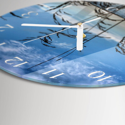 Glas wanduhr Gras