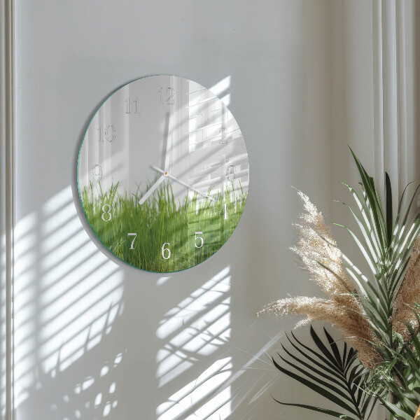 Glas wanduhr Blumenkunst