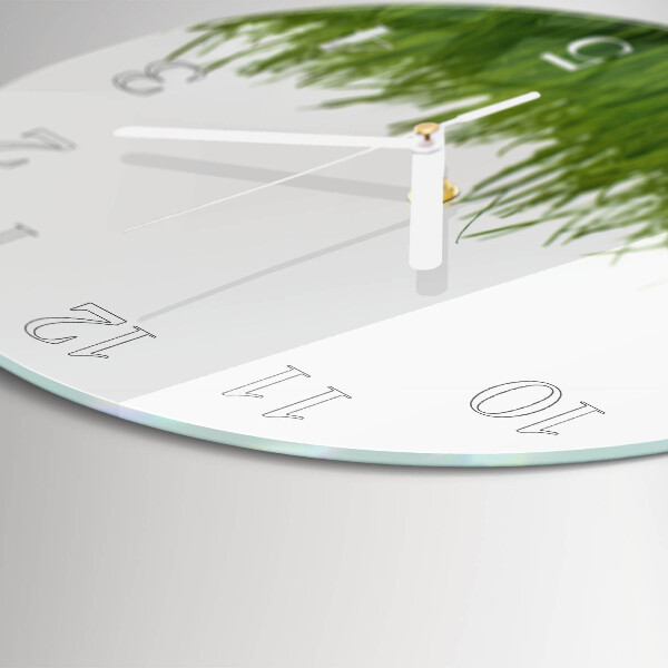 Glas wanduhr Blumenkunst