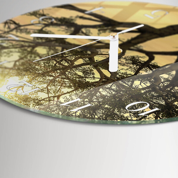 Glas wanduhr Baum