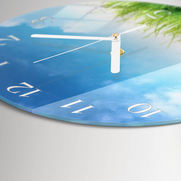 Glas wanduhr Gras
