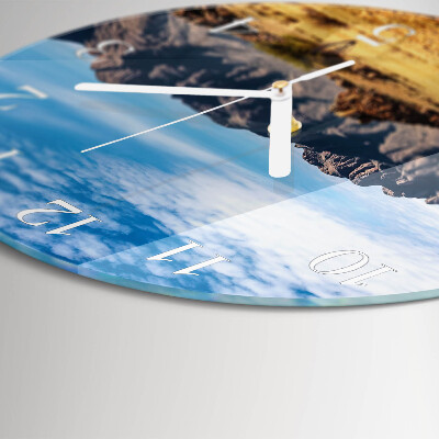 Glas wanduhr Gebirge