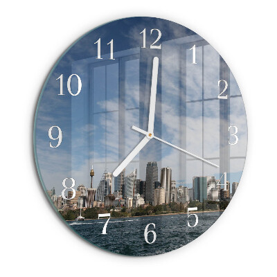 Glas wanduhr Stadt