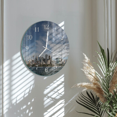 Glas wanduhr Stadt