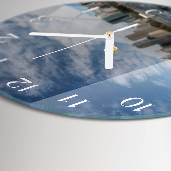 Glas wanduhr Stadt