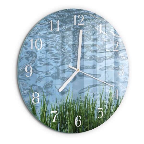 Glas wanduhr Graswasser