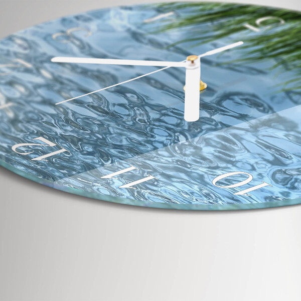 Glas wanduhr Graswasser