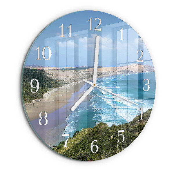 Glas wanduhr Küste