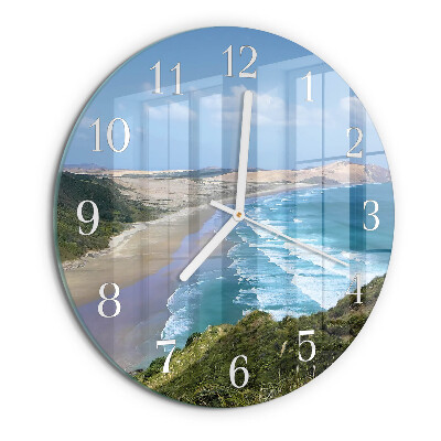 Glas wanduhr Küste