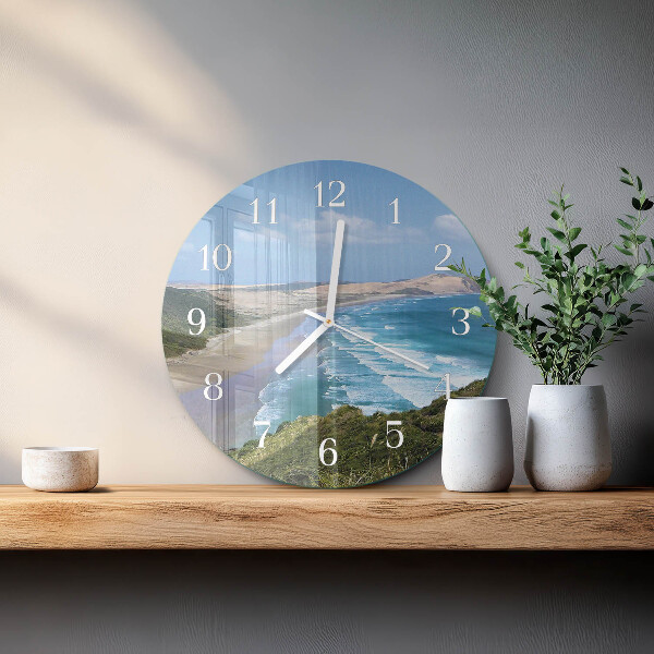 Glas wanduhr Küste