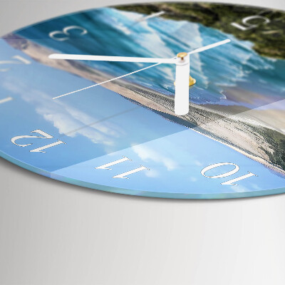 Glas wanduhr Küste