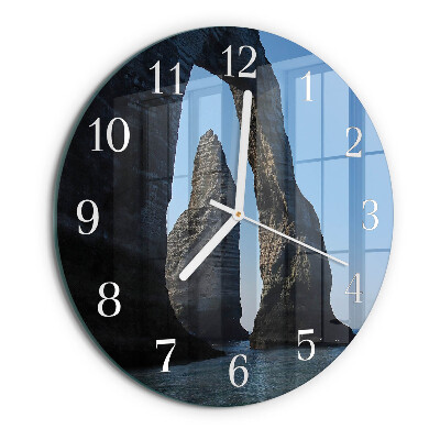 Glas wanduhr Stein