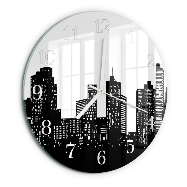Glas wanduhr Gebäude