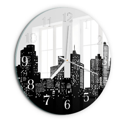 Glas wanduhr Gebäude