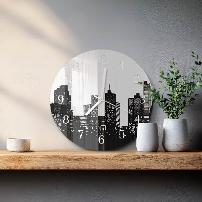 Glas wanduhr Gebäude