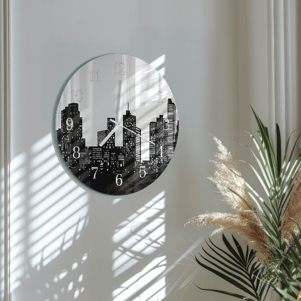 Glas wanduhr Gebäude