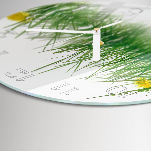 Glas wanduhr Gras