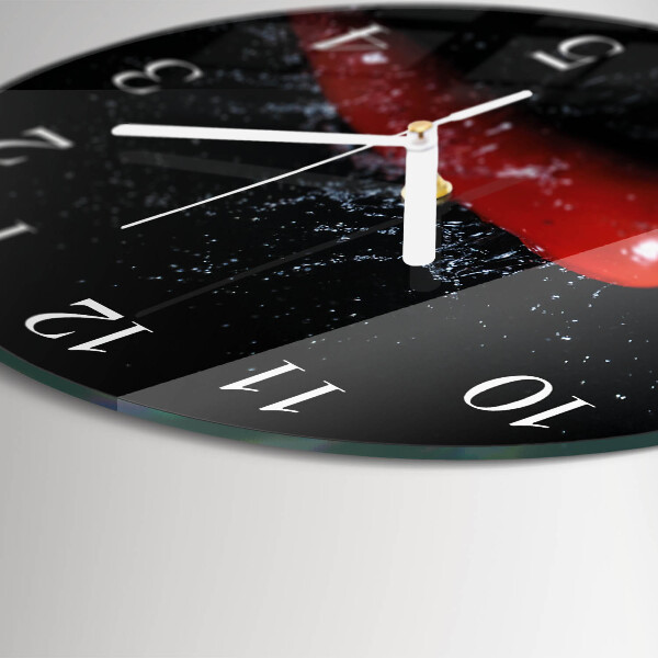 Glas wanduhr Chilischoten