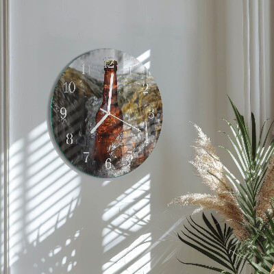 Glas wanduhr Bier