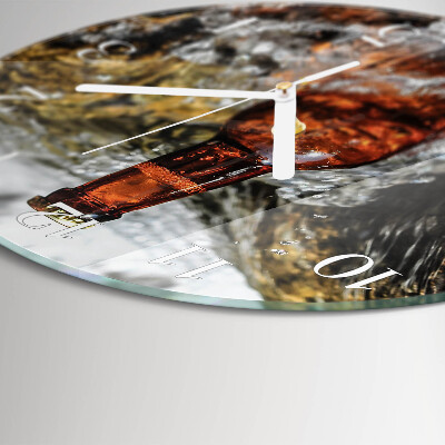 Glas wanduhr Bier