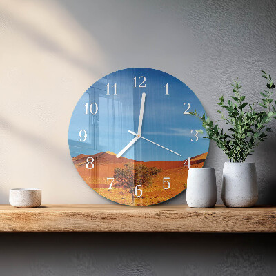 Glas wanduhr Wüste