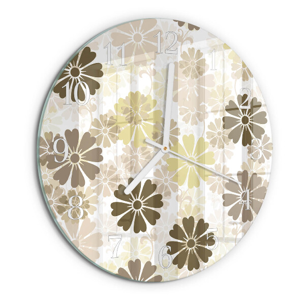 Glas wanduhr Blumenkunst