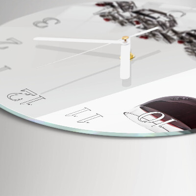 Glas wanduhr Weinglas