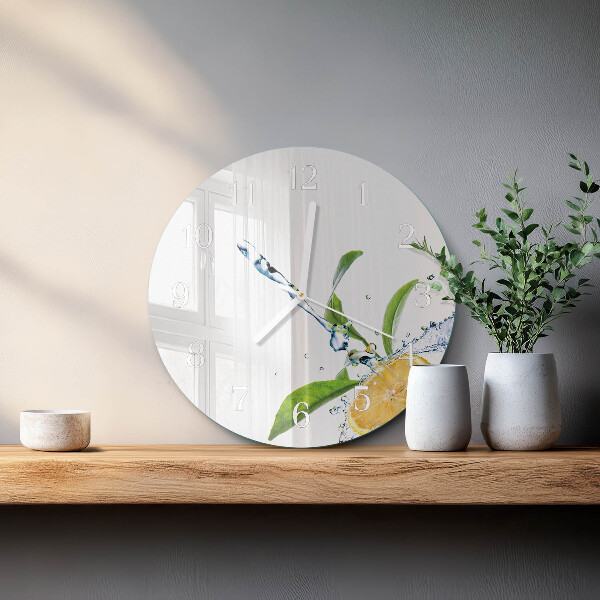 Glas wanduhr Zitronensäure